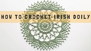 How to crochet Irish doily [upl. by Mercie117]