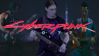 Cyberpunk 2077  ChippinIn perfomed by street guitarist  guitar cover  free tab [upl. by Tawnya267]