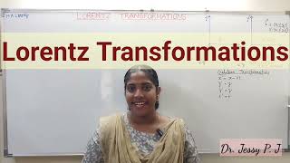 Lorentz Transformation Equations [upl. by Rehpatsirhc979]