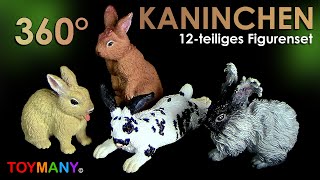 Toymany © 12 Kaninchen  Rabbits  Playset  Spielset  360° Nahaufnahme  Close up [upl. by Raye295]