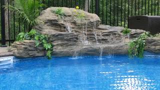 Swimming pool waterfall swimmingpoolwaterfall [upl. by Zenia56]