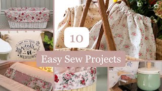 10 easy sewing projects compilation  Scrap fabric friendly too [upl. by Enohs]