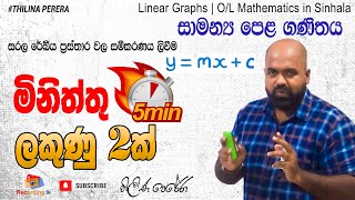 Graphs in Sinhala  Prasthara  OL amp Grade 1011 maths  සරල රේඛීය ප්‍රස්තාර  Thilina Perera [upl. by Rednal]