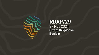 RDAP29  27 November 2024  City of KalgoorlieBoulder [upl. by Zetes737]