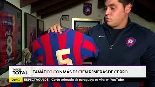 Fanático con más de cien remeras de Cerro Porteño [upl. by Ajdan278]