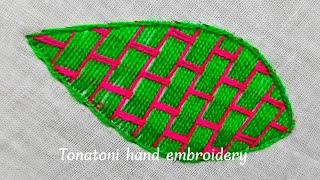 bordados a mano paso a paso 15 romanian stitch embroidery como bordar hojas grandes [upl. by Egni]