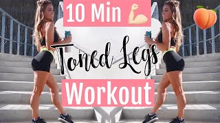 SEXY TONED LEGS WORKOUT  10 Min HIIT Workout for legs [upl. by Leahcimed]