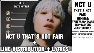 Nct u that’s not fair line distribution [upl. by Nisay]