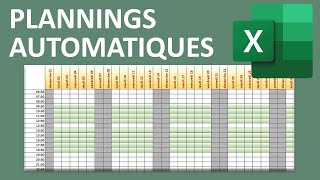 Créer des calendriers et plannings automatiques avec Excel [upl. by Sebastien]