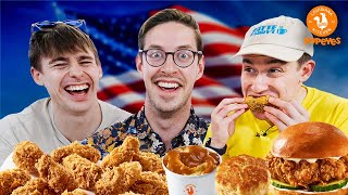 Two Brits Try Popeyes with Try Guy Keith [upl. by Conn]