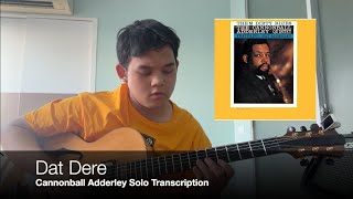 Dat Dere  Cannonball Adderley Solo Transcription [upl. by April]