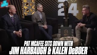 Pat McAfee Sits Down With Jim Harbaugh amp Kalen DeBoer Ahead Of The National Championship [upl. by Lanette]