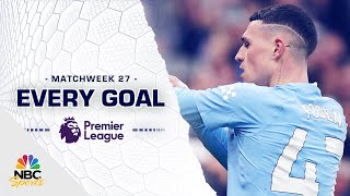 Every Premier League goal from Matchweek 27 202324  NBC Sports [upl. by Hardi660]