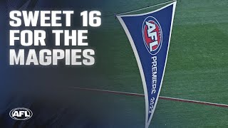 Collingwood unfurls the 2023 Premiership flag  Round 1 2024  AFL [upl. by Davy]