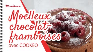 Gâteau moelleux au chocolat et aux framboises avec COOKEO  Les recettes Moulinex [upl. by Noraj]