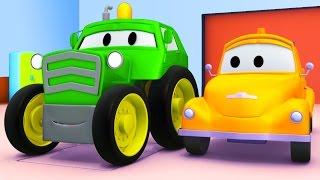 Tom la Dépanneuse et le Tractor à Car City Voitures et Camions dessin animé pour enfants [upl. by Marena]