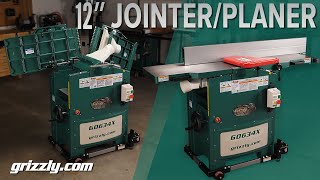 Combination JointerPlaner with VHelical Cutterhead Product Review  Save Space In Small Shops [upl. by Liemaj590]