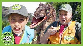 Park Ranger Andy Turns Into a DINOSAUR Dino DNA  TRex Ranch Dinosaur Videos [upl. by Wycoff]