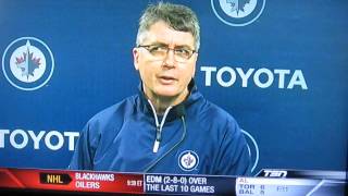 Claude Noel TSN Sportscentre Top 10 Winnipeg Jets [upl. by Anniken970]