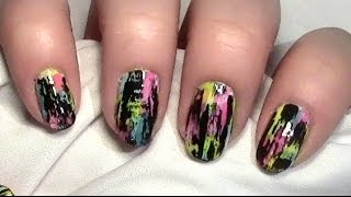 Distressed Nails Tutorial  Einfache Nagellacktechnik [upl. by Kcirdnekel]