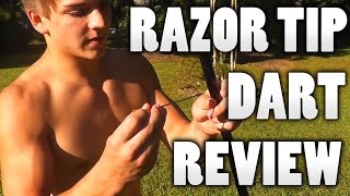 Blowgun Razor Tip Broadhead Dart Review [upl. by Nylaf]