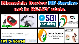 Biometric Device RD Service not in READY State  Issue Solved in Morpho and Mantra  Jeevan Pramaan [upl. by Leinahtam332]