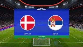 DANIA  SERBIA EURO 2024  SYMULACJA [upl. by Enomes]