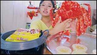 킹크랩먹방 KING CRAB MUKBANG 2nd year on Youtube Anniversary part 1 [upl. by Borszcz]