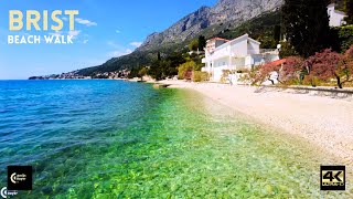 Brist Croatia 🇭🇷 4K  Makarska Riviera Walking Tour 2023 [upl. by Dauf]