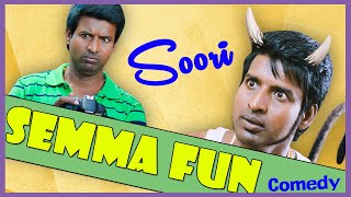 Soori Semma Fun Comedy  Soori Comedy  Sakalakala Vallavan Appatakar  Podhuvaga Emmanasu Thangam [upl. by Dorena]