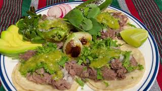 Tacos de chambarete o chamorro de res [upl. by Aidnyl756]