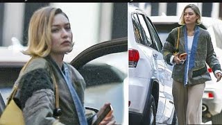 Gigi Hadid Rocks Trendy Layered Look in NYC After Girls Night Out with Taylor Swift [upl. by Taddeusz]