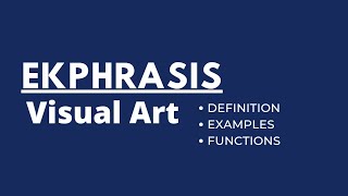 What is Ekphrasis  Visual art analysis  Ekphrasis examples [upl. by Sclar]