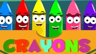 Crayons Color Song  Learn Colors  Nursery Rhymes For Kids  Baby Songs For Childrens [upl. by Ahsaekal]