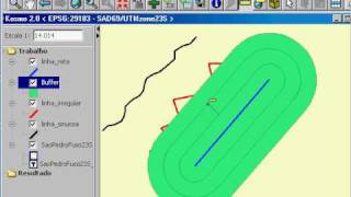 Kosmo 20 Tutorial  Criando um Buffer com Distância Fixa [upl. by Rothberg]
