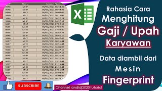 Rahasia cara menghitung GajiUpah karyawan data diambil dari mesin absensi fingerprint [upl. by Ylro]