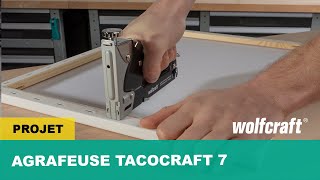 Agrafeuse manuelle polyvalente pour les travaux de bricolage  Kit agrafeuse tacocraft 7  wolfcraft [upl. by Tisbe]