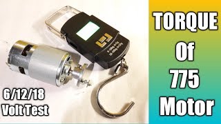 Torque Of RS 775 DC 1224v Motor DC motor Torque Power [upl. by Yonita]