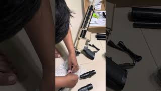 Unboxing Gel Blaster Toy Gun  HK 416 Sand [upl. by Niamreg81]