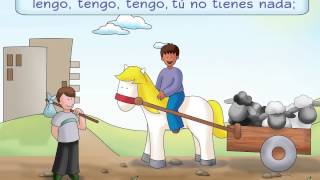 Caballito Blanco  A traditional Spanish poem and song  Calico Spanish Songs for Kids [upl. by Haeel]