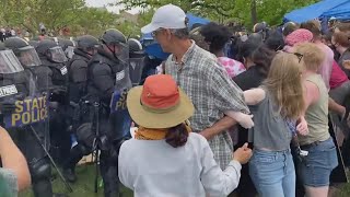 It was terrifying  23 arrested during day 3 of Israel protests at Indiana University [upl. by Melburn]