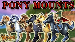 Wizard101 ALL PONY MOUNTS Review [upl. by Idonah]