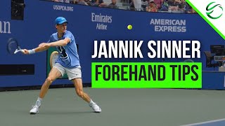 Jannik Sinner Forehand Lesson  3 Vital Tennis Tips [upl. by Eppilihp]