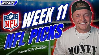 NFL Picks Week 11 2024  FREE NFL Bets Predictions and Player Props [upl. by Nasus]