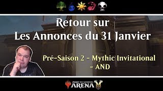 Magic Arena Retour sur les Annonces du 31 Janvier [upl. by Teahan]