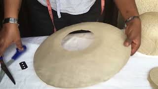 HOW TO MAKE A SINAMAY HAT BASE READY FOR THE CROWN  MILLINERY TUTORIAL [upl. by Fayette]