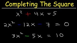 Solving Quadratic Equations By Completing The Square [upl. by Naivat170]