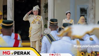 MGPerak  Sultan Nazrin Berangkat Ke Istiadat Pengurniaan Darjah Kebesaran Perak [upl. by Notsa405]