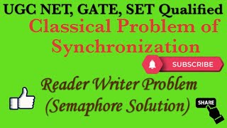 Reader Writer Problem  semaphore solution  Classical Problem of Synchronization  UGC NET  GATE [upl. by Neumark]