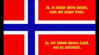 Norwegischen Nationalhymne  Norges nasjonalsang NODE Text [upl. by Genesa]